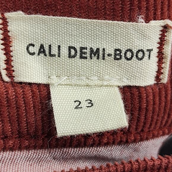 Madewell Cali Demi-Boot Corduroy Button Front Mini Flare Cropped Jeans Size 23 - Picture 4 of 6